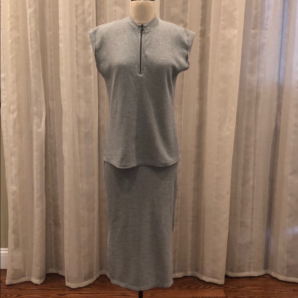 Thermal Knit Midi Skirt Set